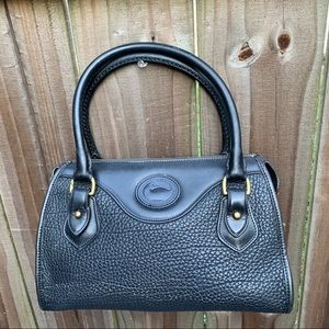 Dooney & Bourke satchel, black pebbled leather